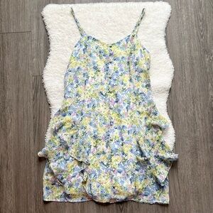 Nordstrom 19 Cooper Floral Ruffle Spaghetti Strap Dress NWT